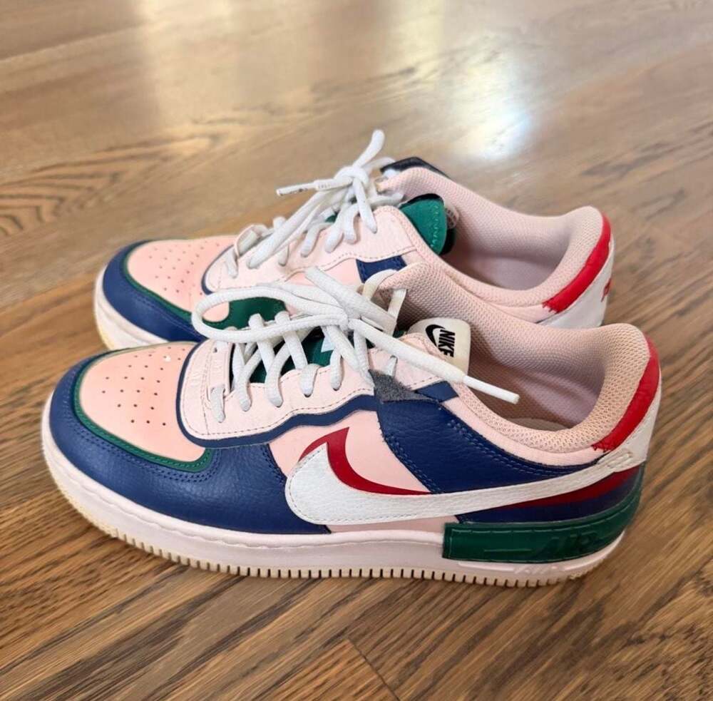 Nike Women's Air Force 1 Shadow Mystic Navy Echo Pink Gym Red Sneakers CI0919-40